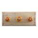 Mustard Ceramic Flower Wooden Hooks